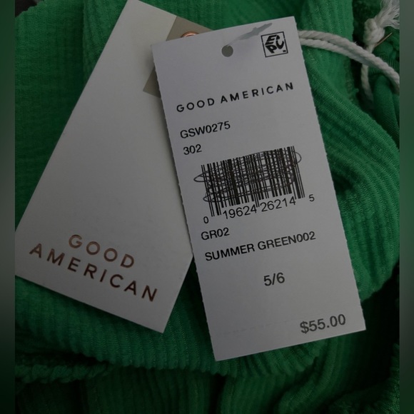 Good American Women Always Fits Tiny Ties Green Bikini Swim‎ Bottom Size 20W NEW - Picture 6 of 8